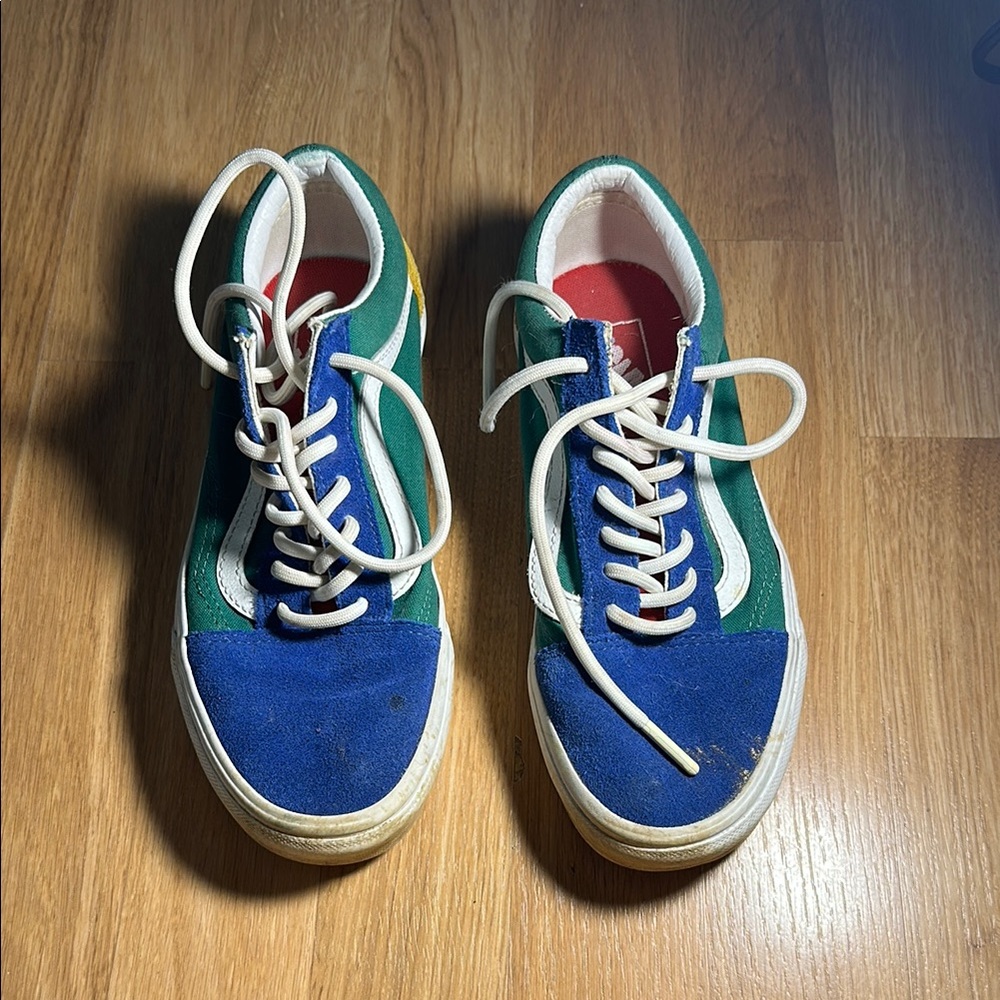 Vans Green and Blue Athletic Shoes